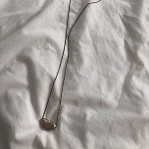 Tiffany & Co sterling silver bean necklace